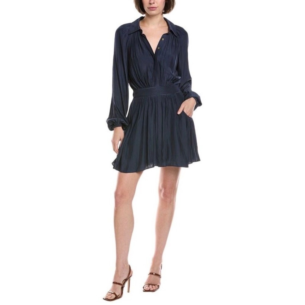 Ramy Brook Nash Mini Dress Navy Medium NWT - Picture 2 of 8